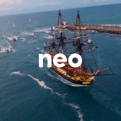 L'Hermione, spectaculaire réplique d'un bateau de guerre du XVIIIe siècle est arrivée à Bayonne
