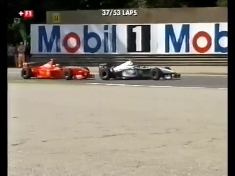 F1 1998 Italy Race Schumacher Epic Pass Hakkinen And Big Off