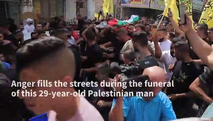 Funeral held for a Palestinian shot during Israeli raid in Jenin