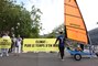 Greenpeace offre un char à voile à Christophe Galtier au pied du Parc des Princes