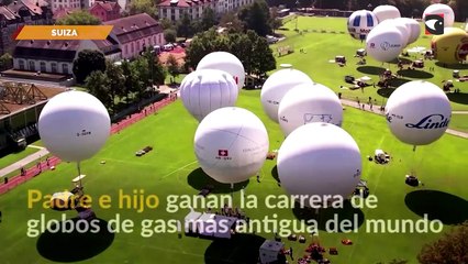 Recorrieron 7 países para ganar la carrera de globos de gas más antigua del mundo