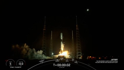 SpaceX launches dozens of satellites into space