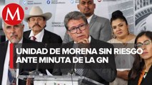 Monreal prevé que se discuta minuta de la Guardia Nacional este fin de semana
