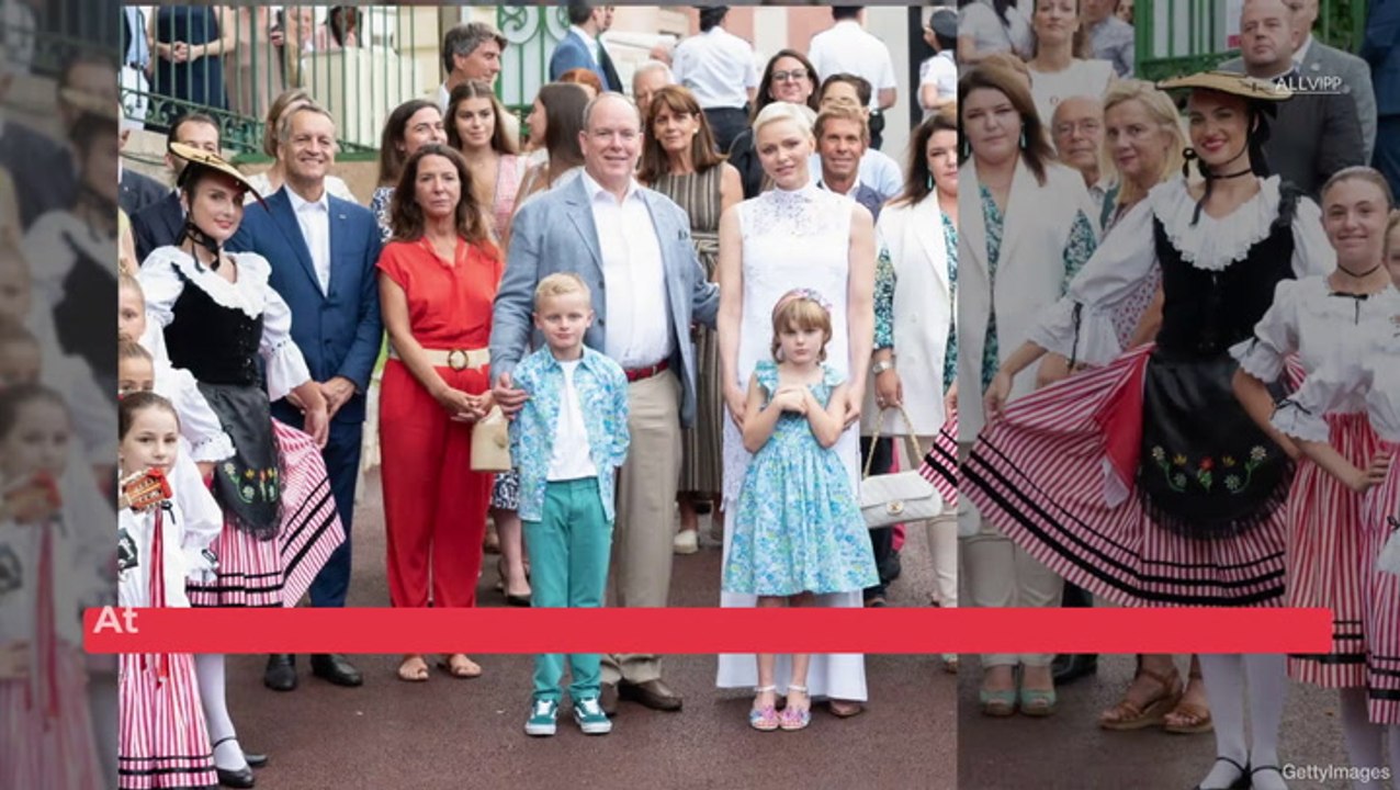 Monaco Twins In Matching Look Puts A Smile On Princess Charlene's Face