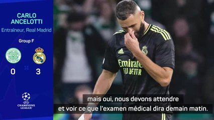 Groupe F - Ancelotti sur la blessure de Benzema : "Il n'y a rien d'inquiétant"