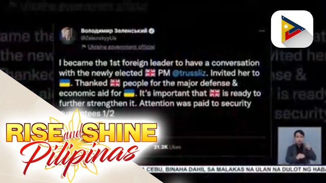 Bagong British PM Liz Truss, nakausap na ni Ukrainian Pres. Zelenskyy