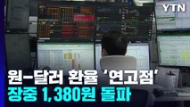 원-달러 환율 장중 1,380원 돌파...상품수지, 10년 3개월 만에 적자 / YTN