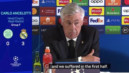 Ancelotti expected Real Madrid to 'suffer' at Celtic