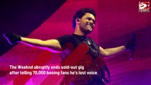 The Weeknd Abruptly Ends Sold Out Gig After Telling 70000 Booing Fans Hes Lost Voice