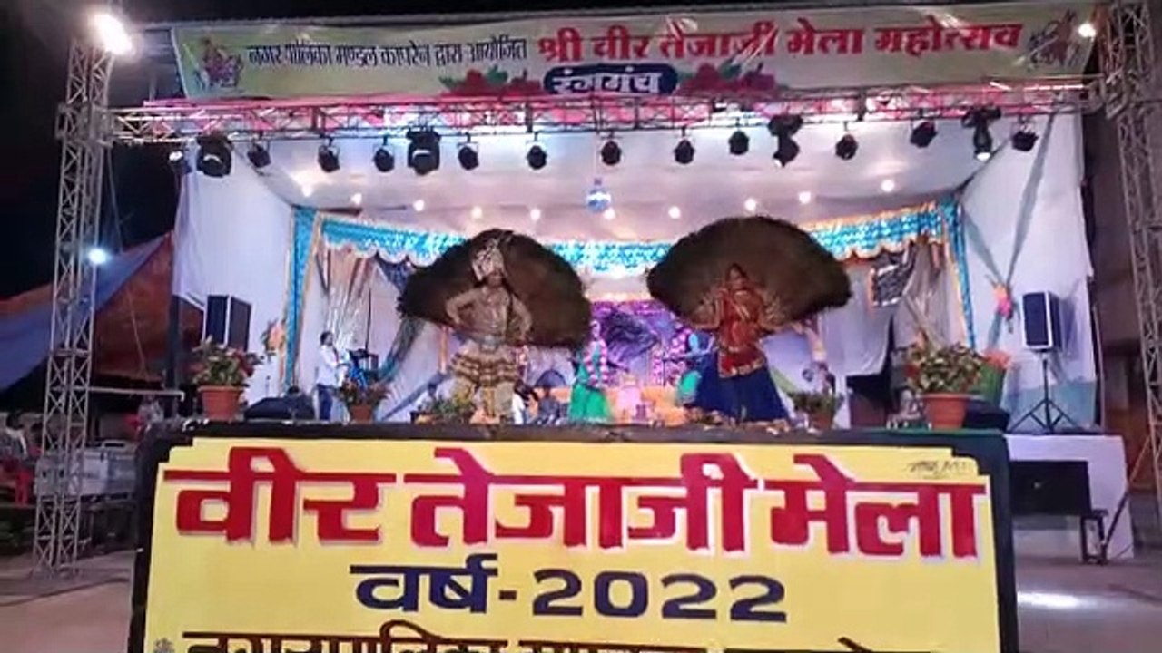 Video : तेजाजी मेले में आयोजित भजन संध्या मे देर रात डटे रहे  दर्शोक