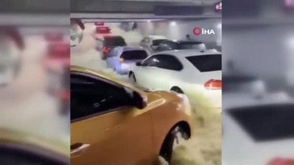 Güney Kore'de sular altında kalan otoparkta mahsur kalan 7 kişi öldü