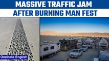 Burning Man Festival: Massive traffic jam witnessed for miles after the fest| Oneindia News *News