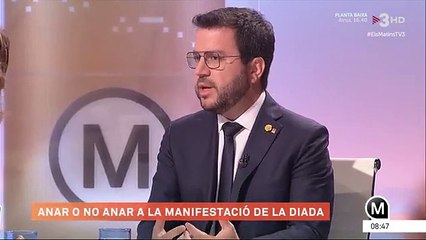 Pere Aragonès justifica su plantón a la ANC en la Diada