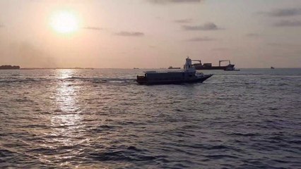Sunset and a memorable evening on the beach of Male (Maldives)