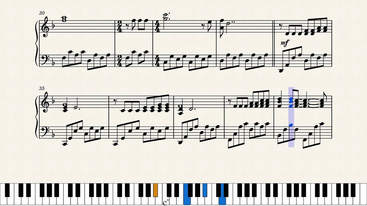 The Sound of Silence - Simon and Garfunkel (Easy Piano solo sheet music)