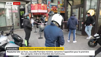Le gouvernement français va prendre un arrêté dans les prochains jours pour mettre fin au "flou" sur les "dark stores", ces locaux dédiés à la préparation de livraisons - VIDEO