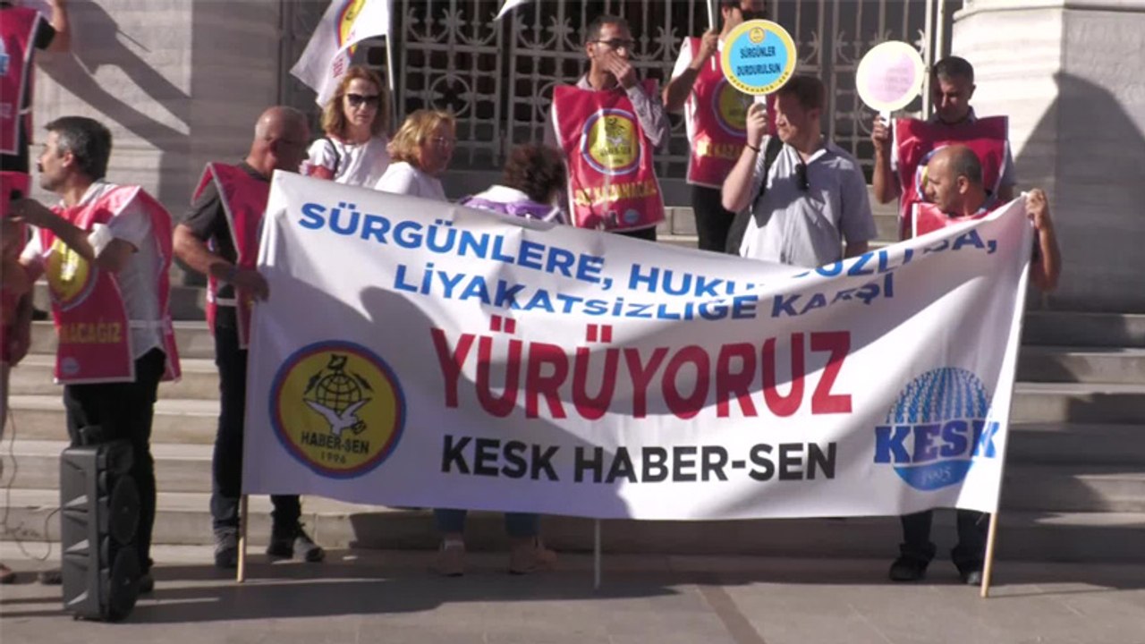 Haber-Sen, PTT'deki sürgünlere karşı İstanbul'dan Ankara'ya yürüyüş başlattı: "Hukuka aykırı kararlardan vazgeçin!"