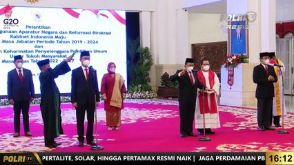 PRESISI Update 16.00 WIB  Presiden Jokowi Melantik Menteri PANRB Sisa Masa Jabatan Tahun 2019-2024 dan Anggota DKPP
