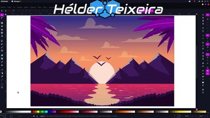 LandScape PNG to VECTOR com InkScape