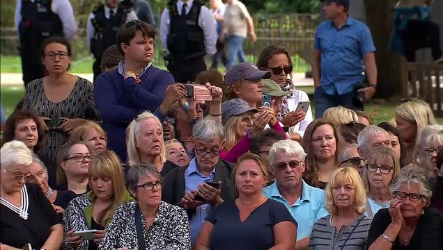 Tearful crowds mourn Queen Elizabeth as coffin leaves palace