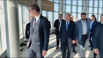 Cumhurbaşkanı Erdoğan, Belgrad Kulesi'ni ziyaret etti