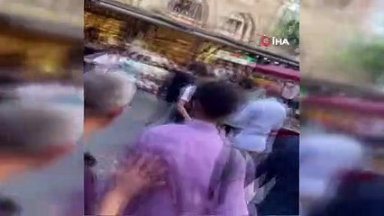 Tarihi Mısır Çarşısı'nda esnaf kavgası: Sandalyeler havada uçuştu
