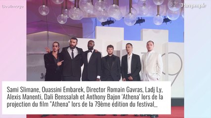 Tina Kunakey avec Vincent Cassel à la Mostra de Venise : ultra-moulée en robe python, elle ose les talons XXL