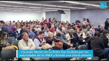 Facundo Manes en La Plata, fue recibido por las autoridades de la UNLP y brindó una charla abierta