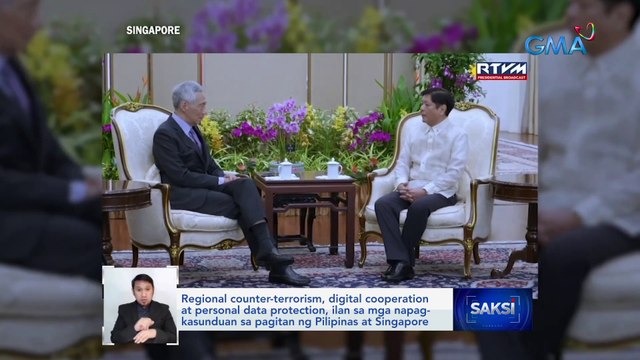 Regional counter-terrorism, digital cooperation at personal data protection, ilan sa mga napagkasunduan sa pagitan ng Pilipinas at Singapore | Saksi