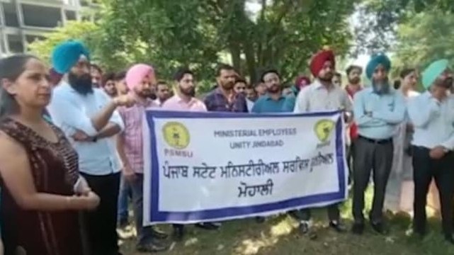 Punjab govt employees stage protest over delay in salaries