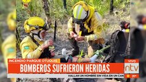 Bomberos forestales sufrieron heridas