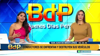Violencia en SJM: conductores resuelven sus diferencias destruyendo sus vehículos