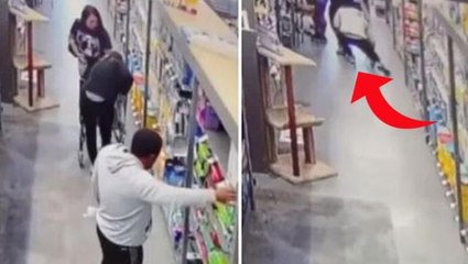 Anne ve kızın arkasından yaklaşarak iç çamaşırlarını kokladı! Markette akılalmaz sapıklık