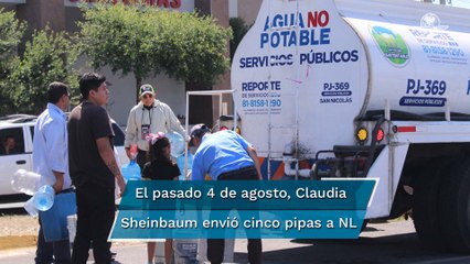 CDMX ha ayudado con 3 millones 674 mil litros de agua a Nuevo León