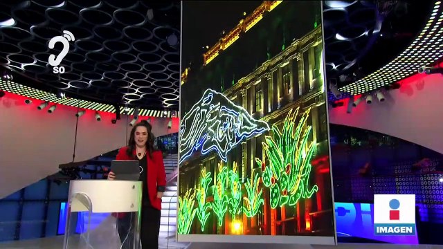 Encienden luminaria en el Zócalo de la CDMX por las fiestas patrias