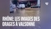 Rhône: les images de la grêle et des inondations à Valsonne