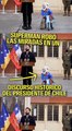 Superman robó las miradas en un discurso histórico del presidente de Chile