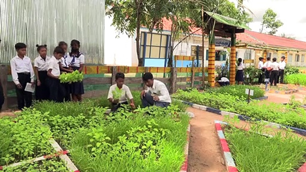 School gardens a lifeline for hungry Cambodian children