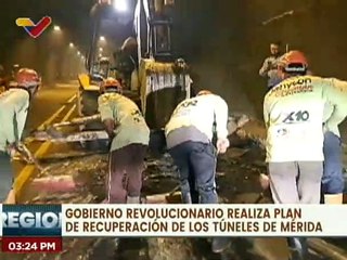 Gobierno Bolivariano activa plan de recuperación de túneles viales en el estado Mérida