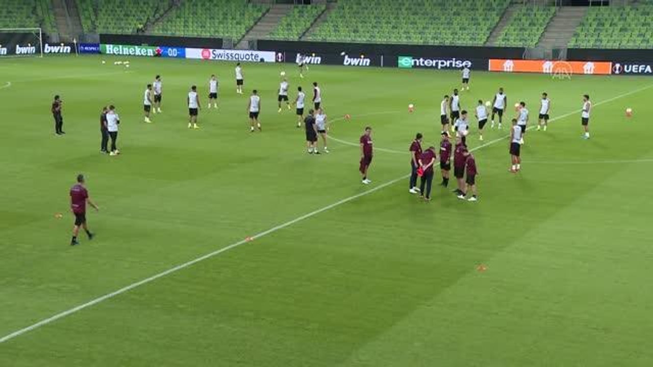 BUDAPEŞTE - Trabzonspor, Ferencvaros maçı hazırlıklarını tamamladı