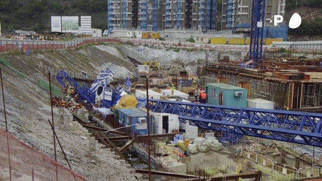 Tres muertos y seis heridos en derrumbe de grúa en Hong Kong