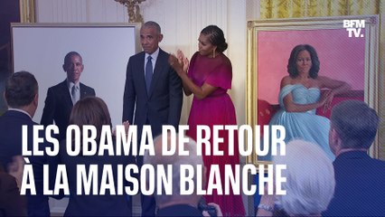 Barack et Michelle Obama de retour à la Maison Blanche pour dévoiler leurs portraits officiels