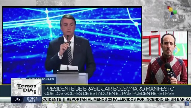 Pdte. Jair Bolsonaro manifestó que golpes de estado en Brasil pudieran repetirse