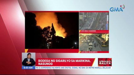 Bodega ng sigarilyo sa Marikina, nasunog | UB