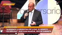 “Queremos la Argentina de la paz, el respeto y el diálogo”, dijo Juan Manzur, jefe de gabinete