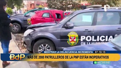 ¡Increíble! Más de 2 mil patrulleros de la PNP están inoperativos