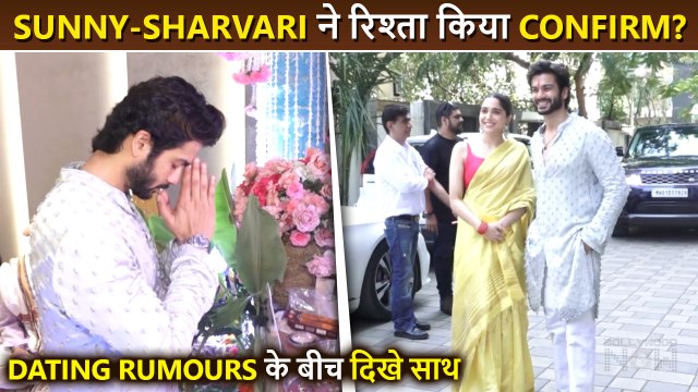 Amidst Dating Rumours Sunny Kaushal And Sharvari Wagh Pose Together