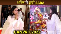 Sara Ali Khan Showers Flowers, Seeks Blessings Of Ganpati Bappa At T Series