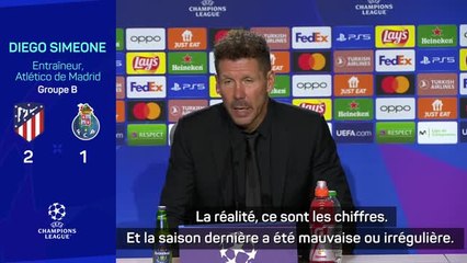 Groupe B - Simeone : "Au-delà de cette affection avec Griezmann, il y a une réalité"