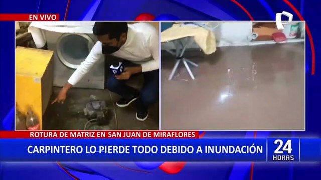 SJM: casas y negocios inundados por aguas servidas tras rotura de matriz